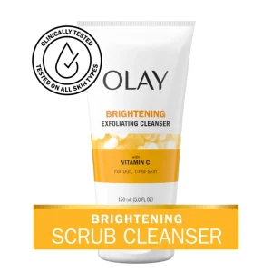 Olay Face Cleanser, Regenerist Vitamin C+Peptide Facial Wash, Exfoliating Face Cleanser for Dry Skin